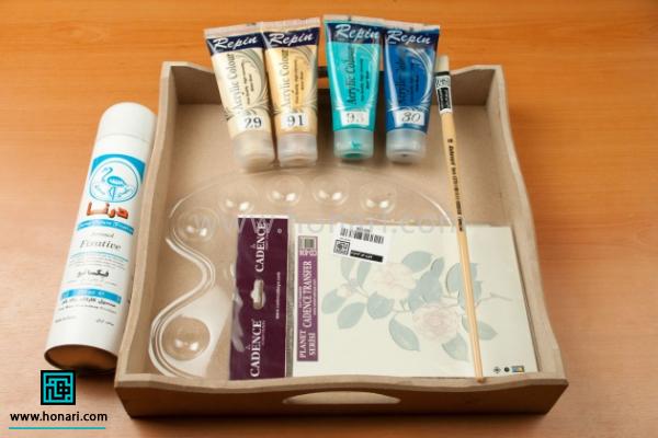 آموزش ترانسفر روی سینی چوبی