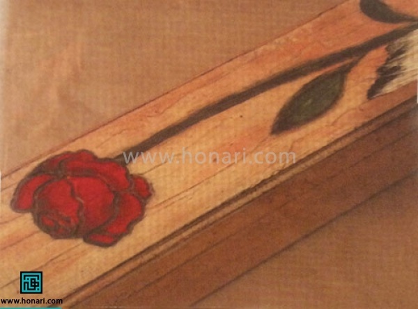 ساخت جعبه قلم با طرح گل رز