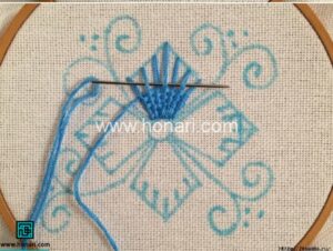 گل دوزی گل های بهاری 