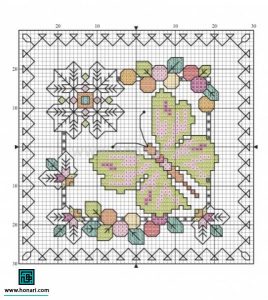 پترن شماره دوزی پروانه