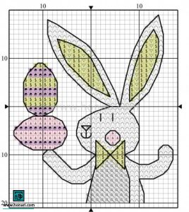 طرح شماره دوزی خرگوش