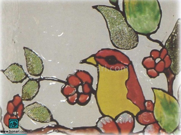 تزیین گلدان شیشه ای با استفاده از دورگیر