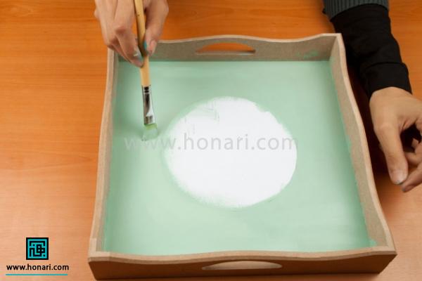 آموزش ترانسفر روی سینی چوبی