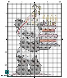 طرح شماره دوزی خرس