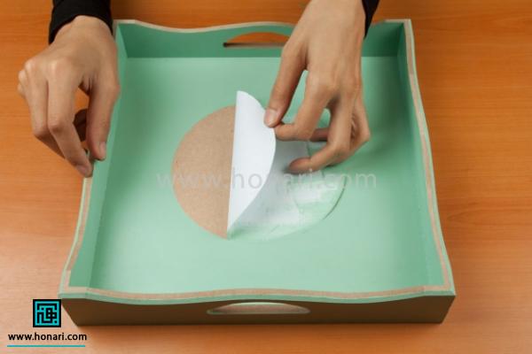 آموزش ترانسفر روی سینی چوبی