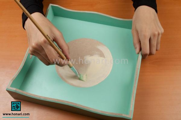 آموزش ترانسفر روی سینی چوبی