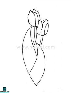  طرح نقاشی غنچه لاله