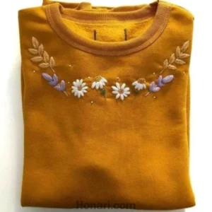 طرح گل برای گلدوزی روی لباس زنانه