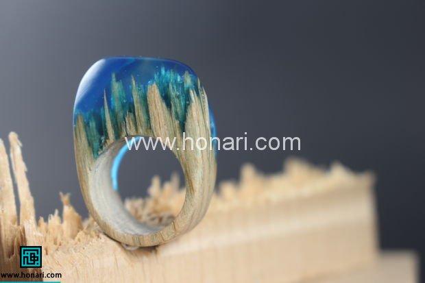 نحوه ساخت انگشتر رزین و چوب