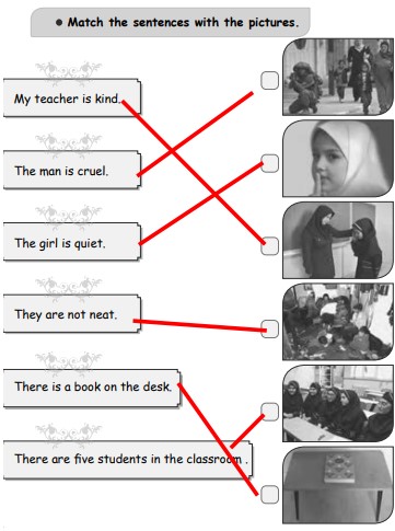 جواب صفحه 10 درس اول کتاب کار زبان نهم