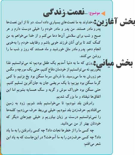 جواب صفحه 28 و 29 نگارش هفتم