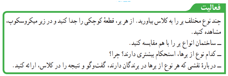 جواب فعالیت فصل ۱۴ علوم نهم