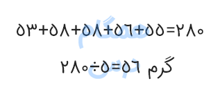 میانگین جرم تخم مرغ های روز شنبه را با روشی