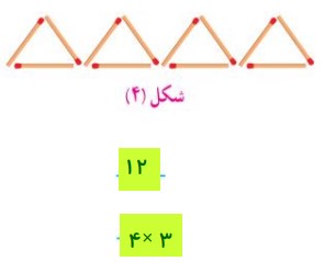 الگوی زیر از چوب کبریتها تشکیل شده است